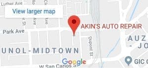 Akins Auto Repair Location Map